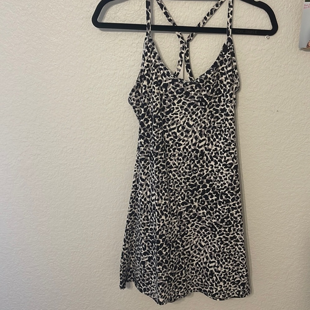 Outdoor Voices the exercise dress in leopard print S!